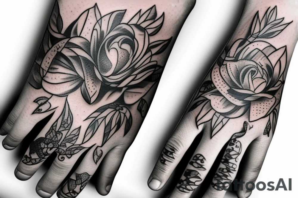 Hold my hand tattoo idea