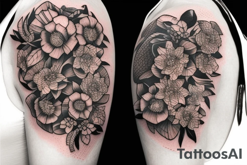 Bees and comb tattoo idea