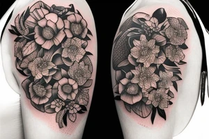 Bees and comb tattoo idea