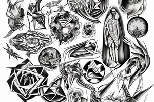 Sketch Michelangelos creation of Adam tattoo idea