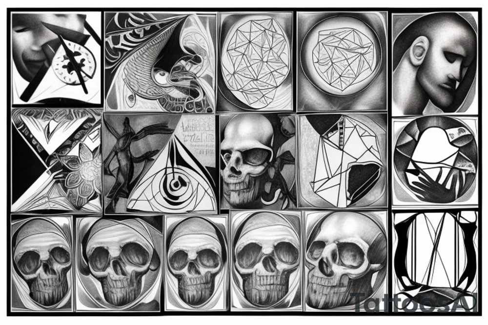 Sketch Michelangelos creation of Adam tattoo idea