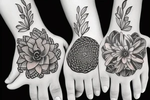 Nearly touching hands tattoo idea