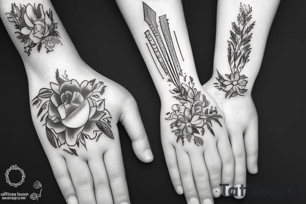 Nearly touching hands tattoo idea