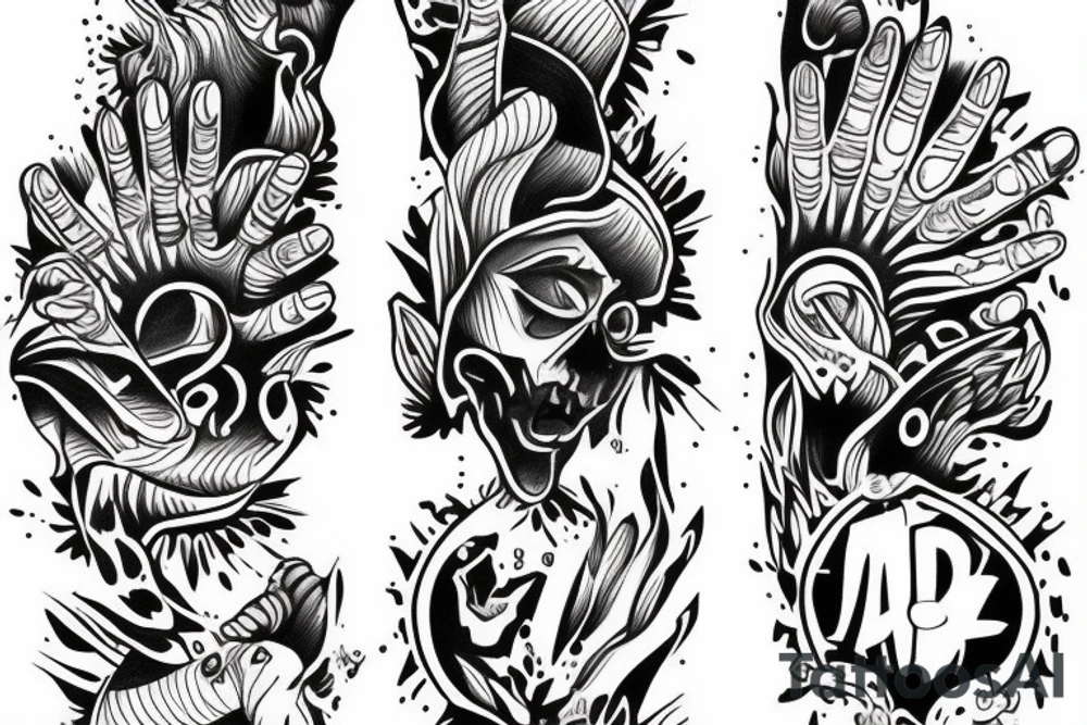 Teo Hands reach for each other tattoo idea