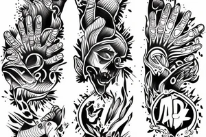 Teo Hands reach for each other tattoo idea