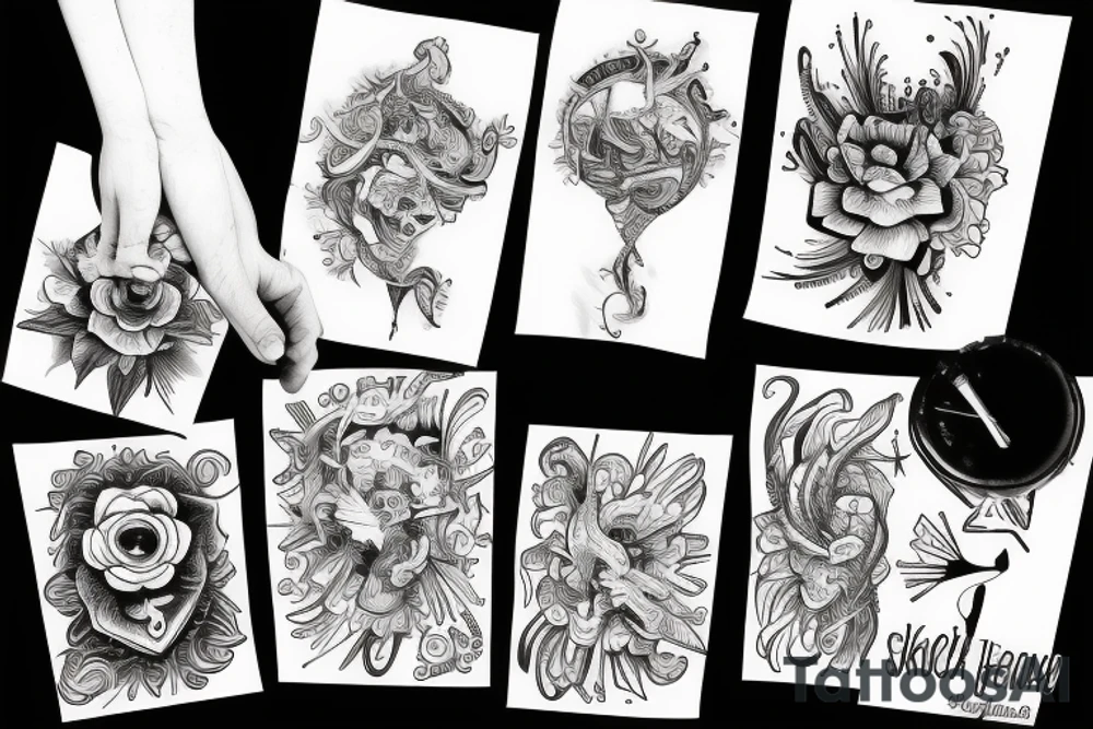 Two Hands reach for each other tattoo idea