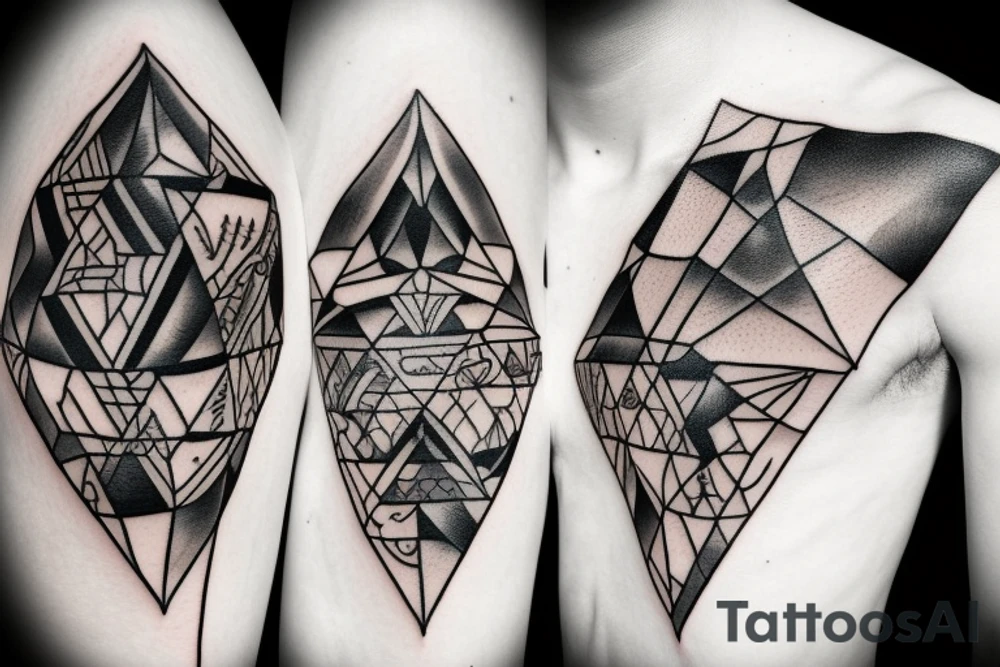 Triangles wolves tattoo idea