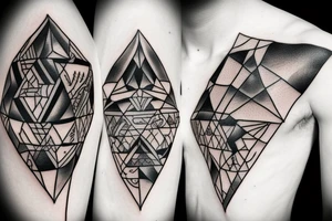 Triangles wolves tattoo idea