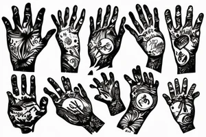 Hands tattoo idea