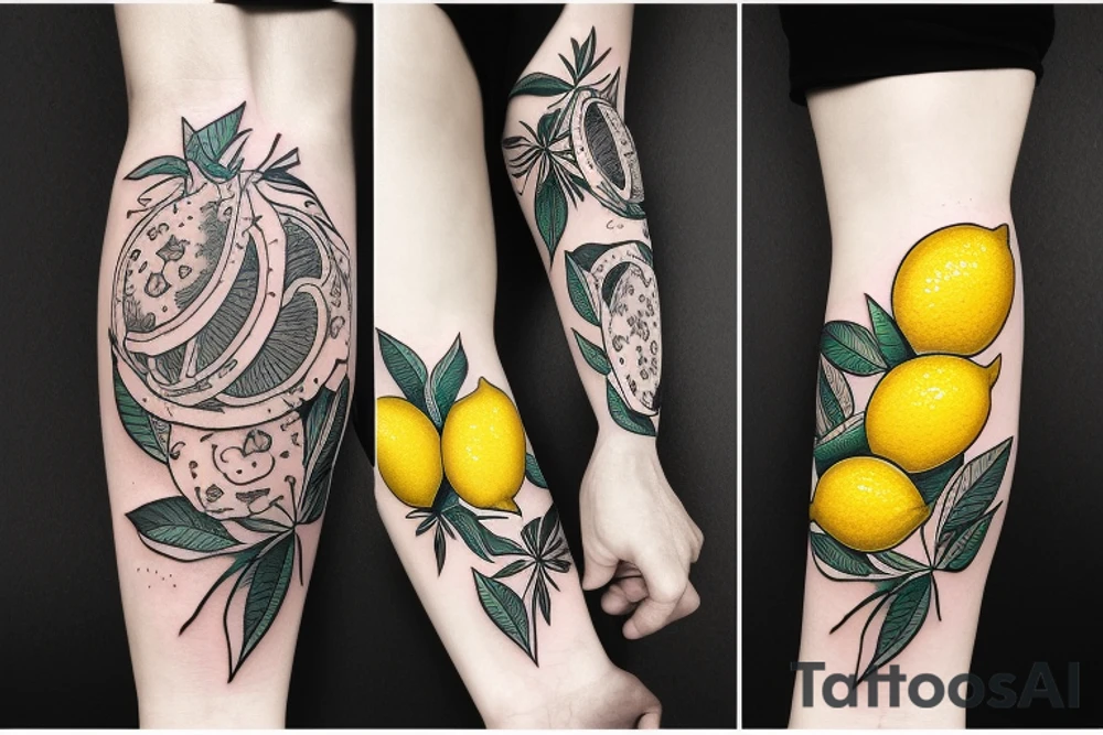 lemon with hundred dollar tattoo idea