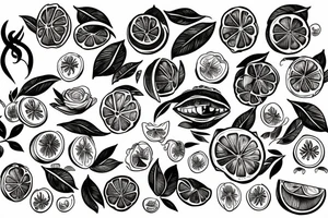 lemon with hundred dollar tattoo idea