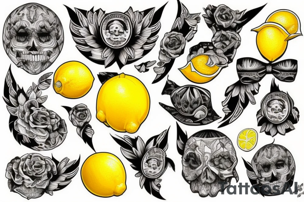 lemon with hundred dollar tattoo idea