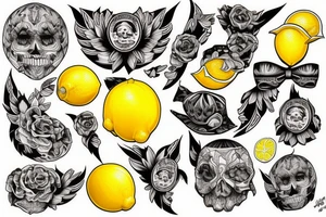 lemon with hundred dollar tattoo idea