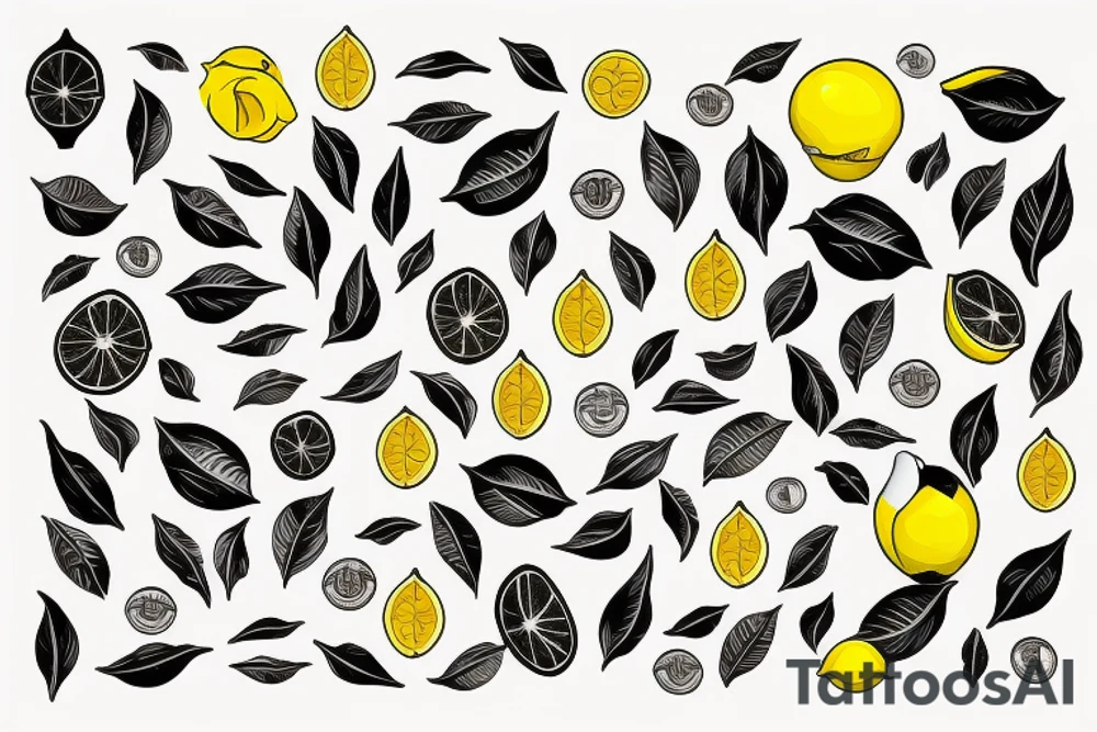 lemon with hundred dollar tattoo idea