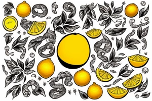 lemon with hundred dollar tattoo idea
