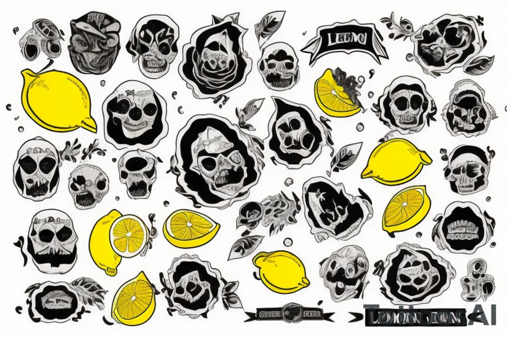 lemon with hundred dollar tattoo idea
