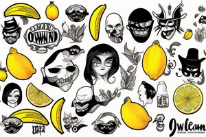lemon  hundred dollar tattoo idea