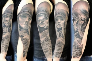 boy in hat tattoo idea