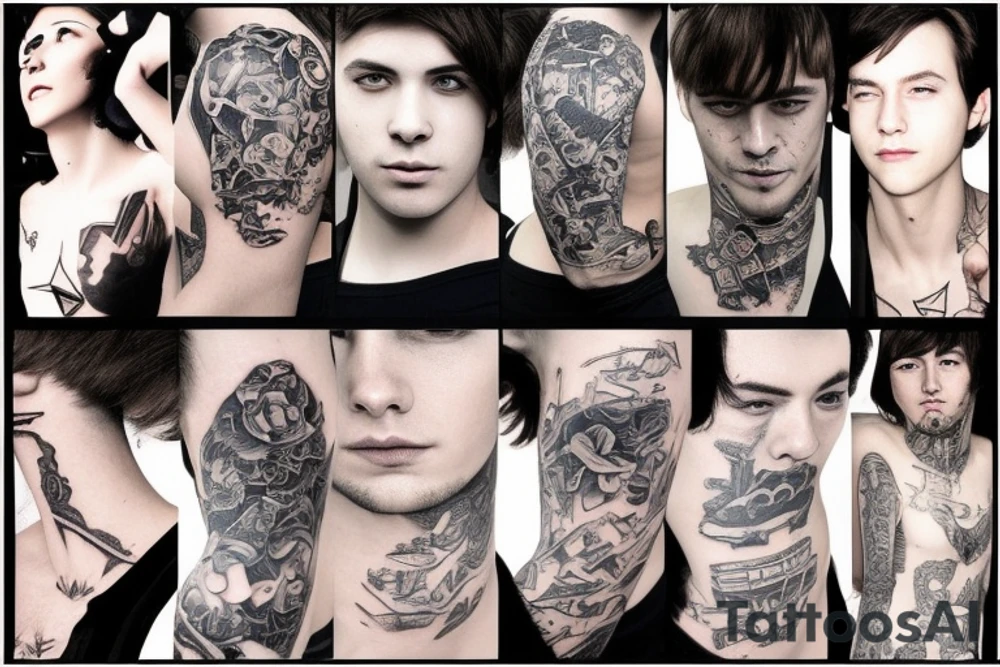 boy in hat tattoo idea