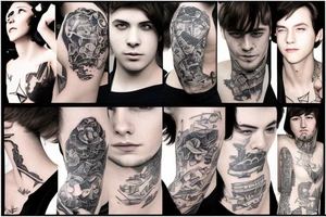 boy in hat tattoo idea
