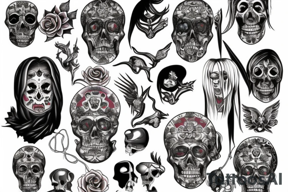 santa muerte tattoo idea