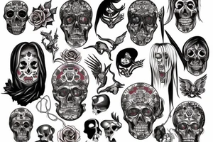 santa muerte tattoo idea
