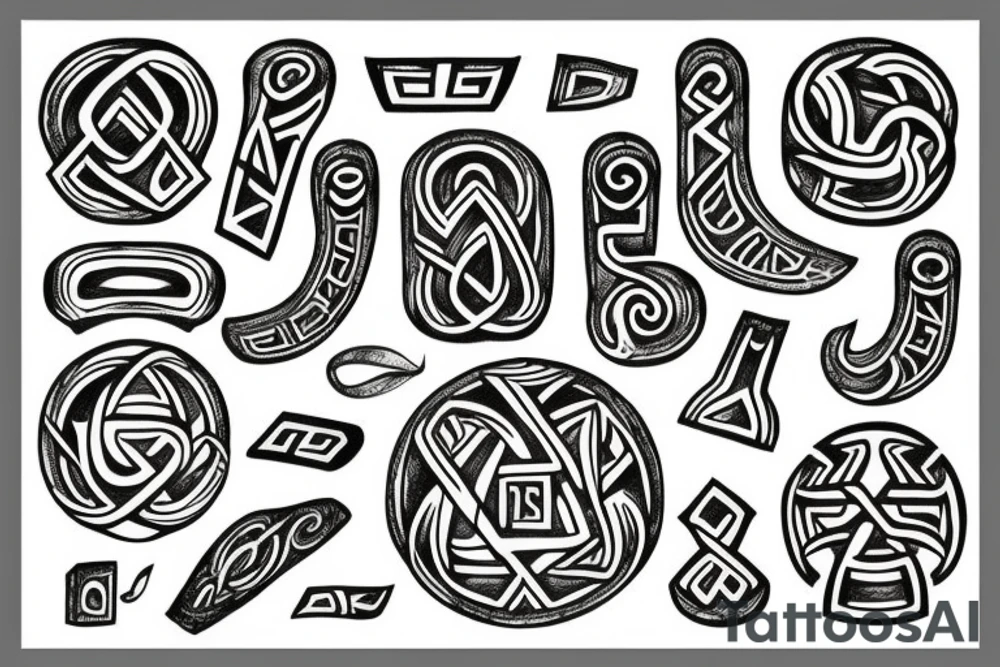 Scandinavian runes tattoo idea