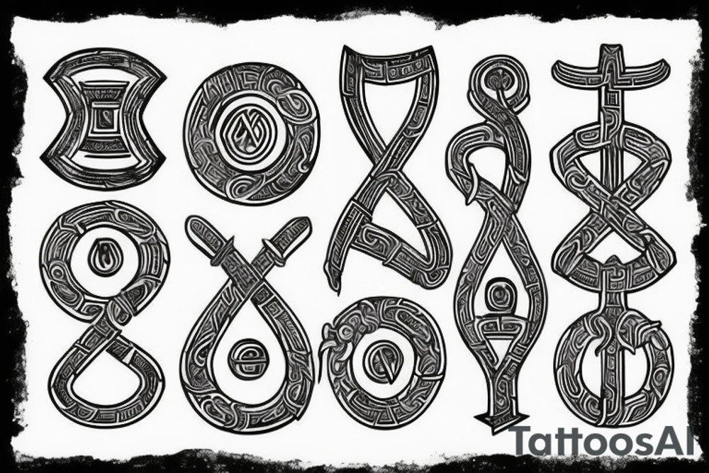 Scandinavian runes tattoo idea