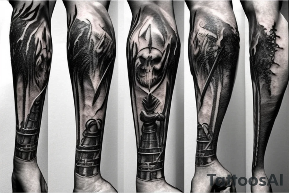 artorius dark souls full sleve tattoo idea