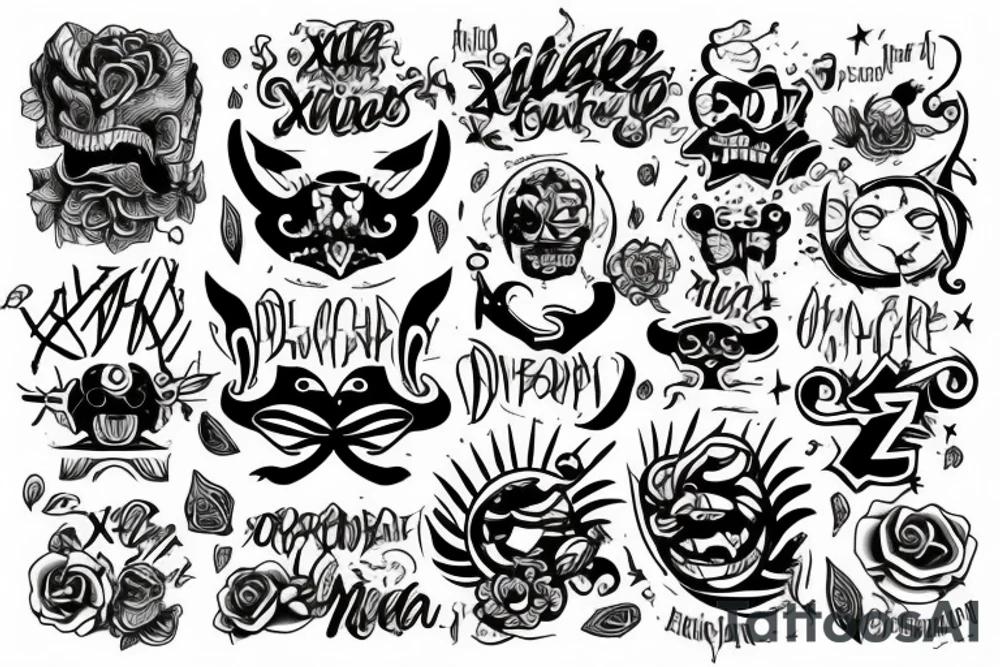 word "XD" tattoo idea