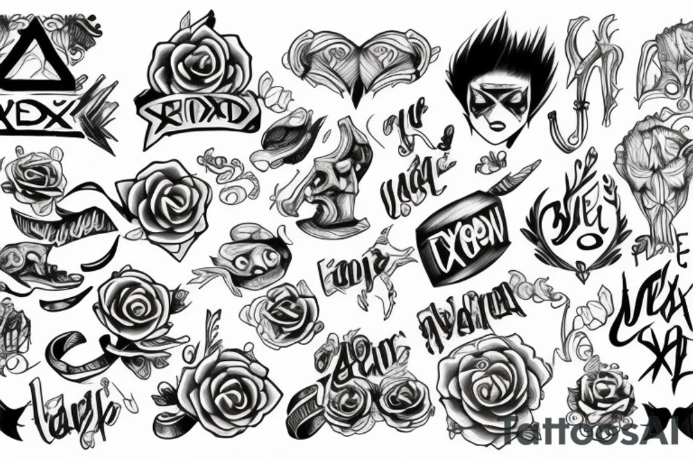word "XD" tattoo idea