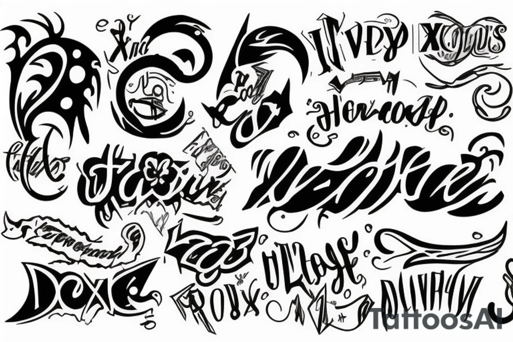word "XD" tattoo idea