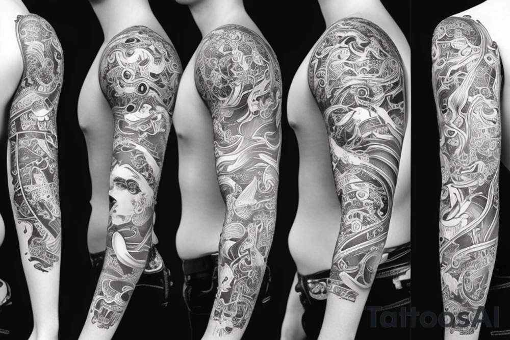armore full sleeve tattoo idea