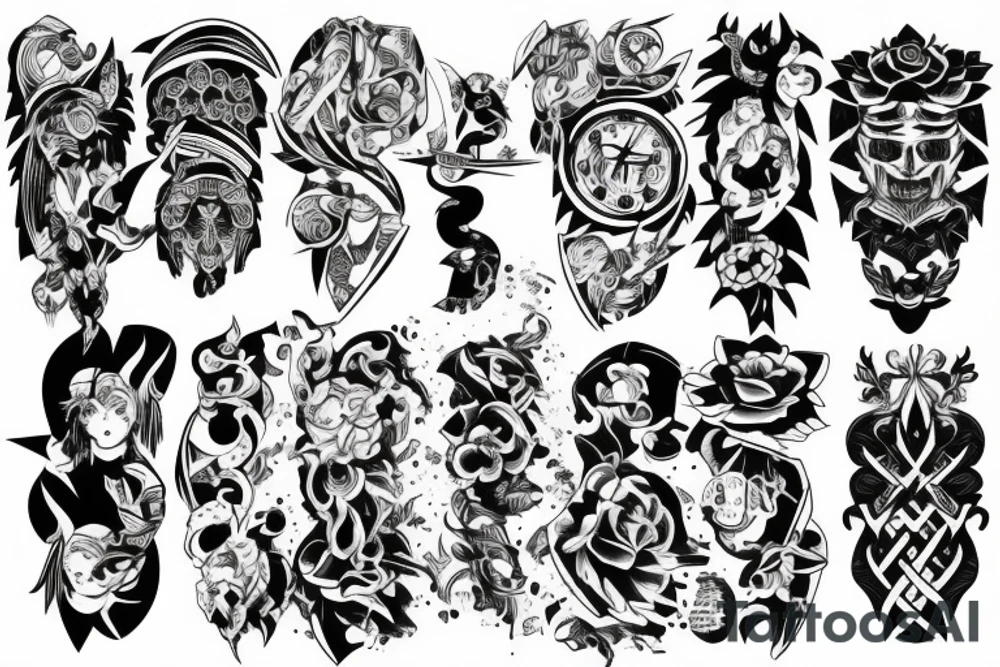 armore full sleeve tattoo idea