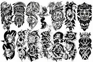 armore full sleeve tattoo idea