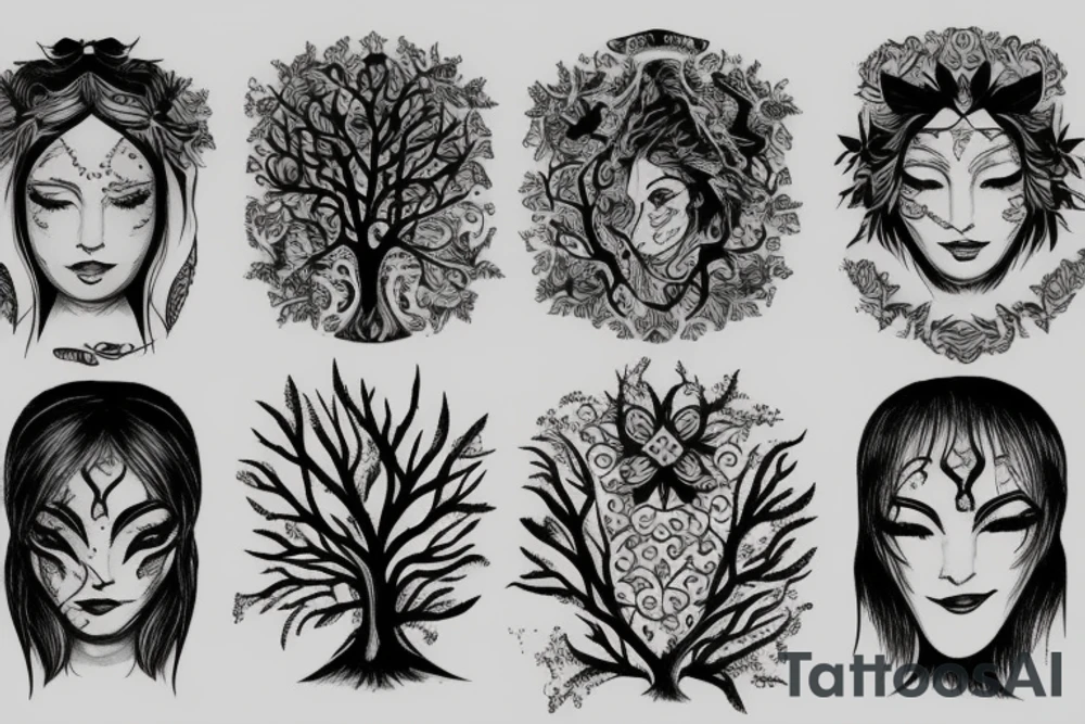 sacura tree tattoo idea