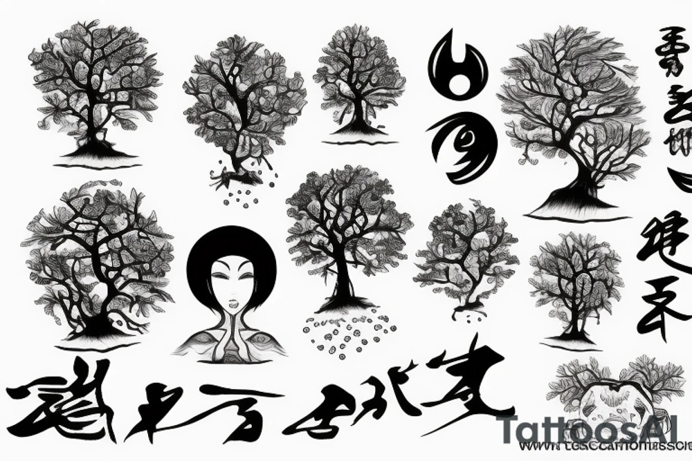 sacura tree tattoo idea