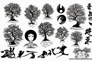 sacura tree tattoo idea