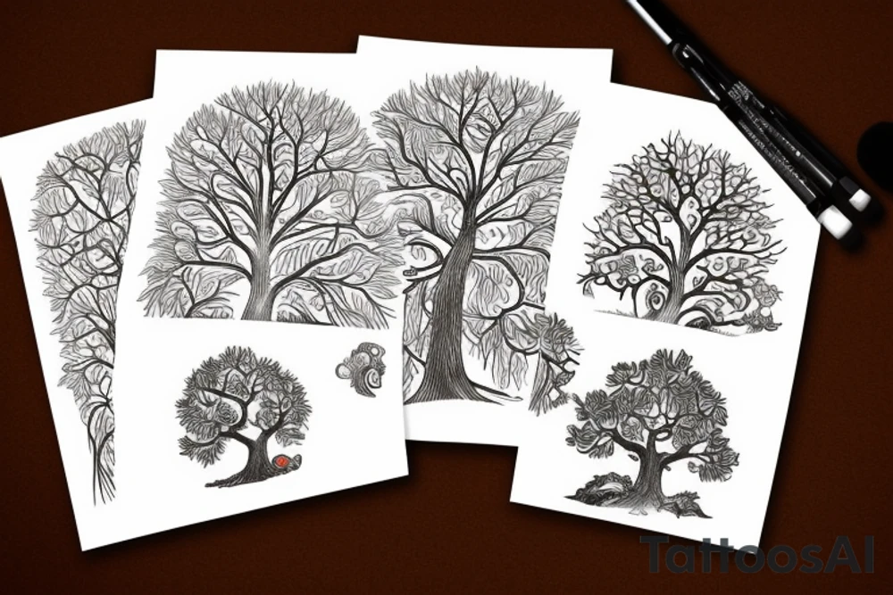 sacura tree tattoo idea