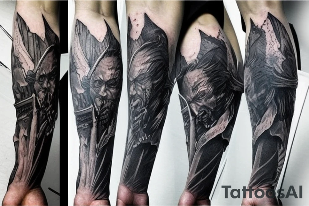 bloodborne hunter full height tattoo idea