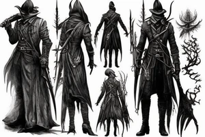 bloodborne hunter full height tattoo idea