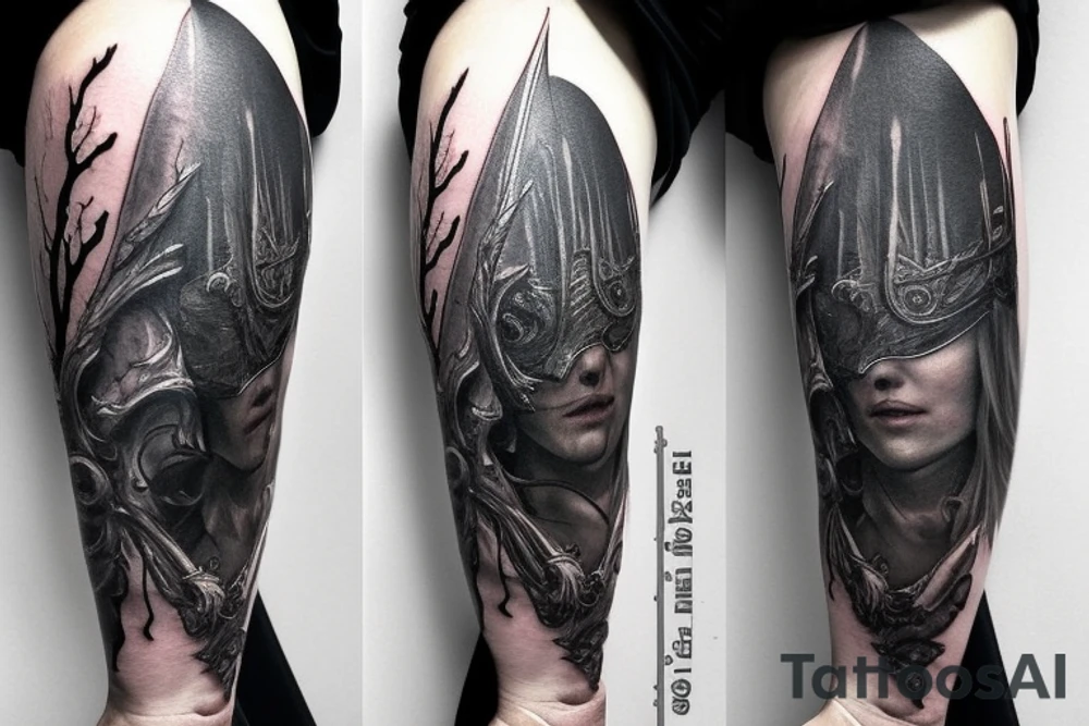 bloodborne hunter full height beast tattoo idea