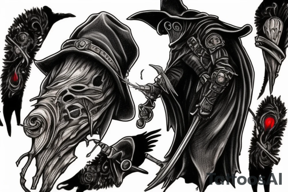 plague doctor bloodborne hunter tattoo idea