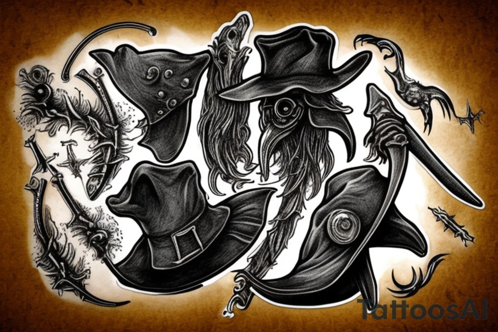 plague doctor bloodborne hunter tattoo idea
