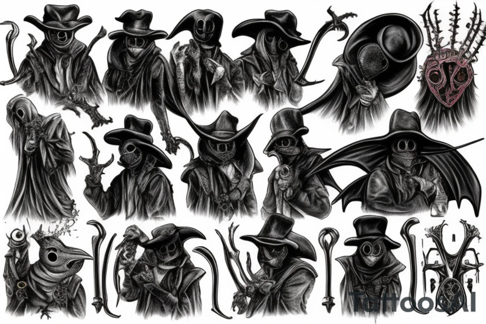 plague doctor bloodborne hunter tattoo idea