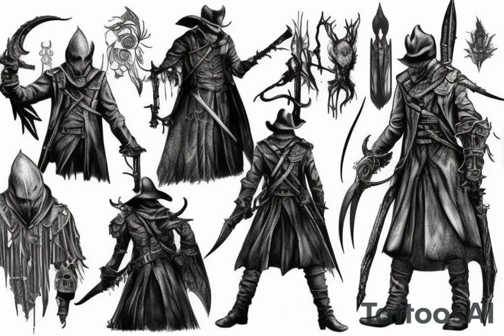 bloodborne hunter tattoo idea