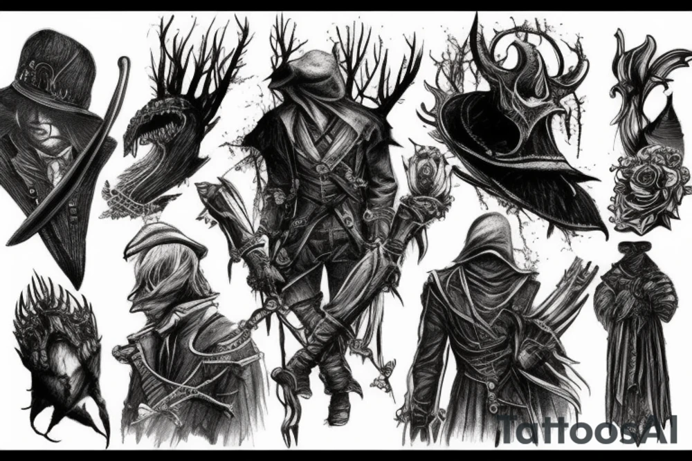 bloodborne hunter tattoo idea