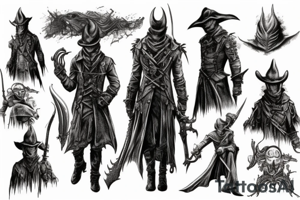 bloodborne hunter tattoo idea