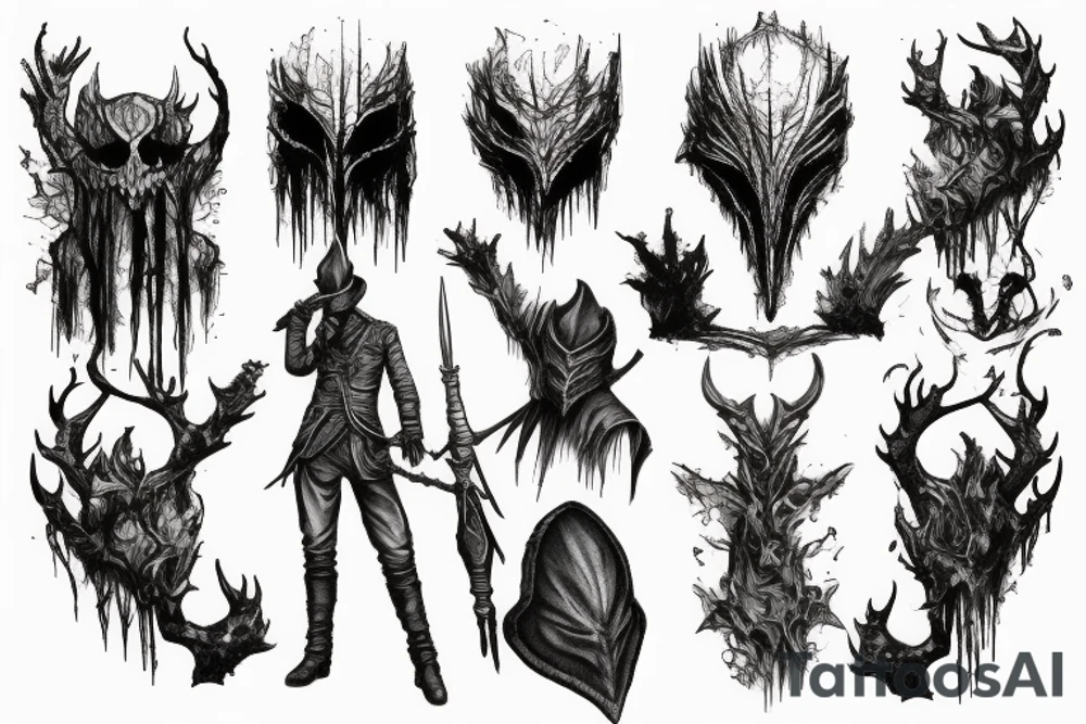 bloodborne hunter tattoo idea