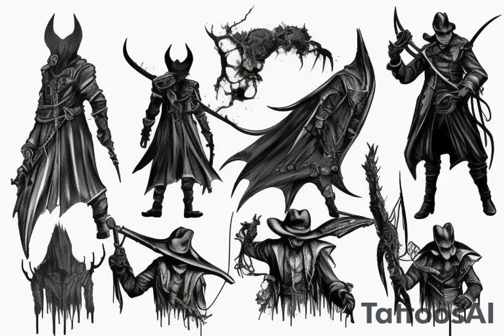 bloodborne hunter tattoo idea
